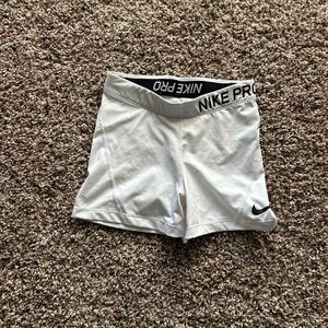 Nike Pro Women's Athletic White Shorts